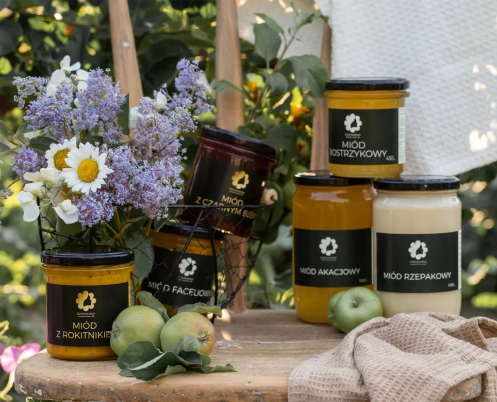 Miody Dziewanna: faceliowy, akacjowy, rzepakowy, nostrzykowy, z rokitnikiem i z czarnym bzem